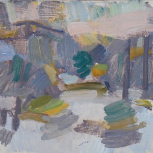 Image of Abstract Seascape, Oil Painting, Nils-Folke Knafve (1905 -1996)