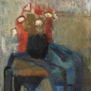 Image of Swedish, Still Life Painting  OLGA TESCH HALLSTRÖM (1926-2012) 