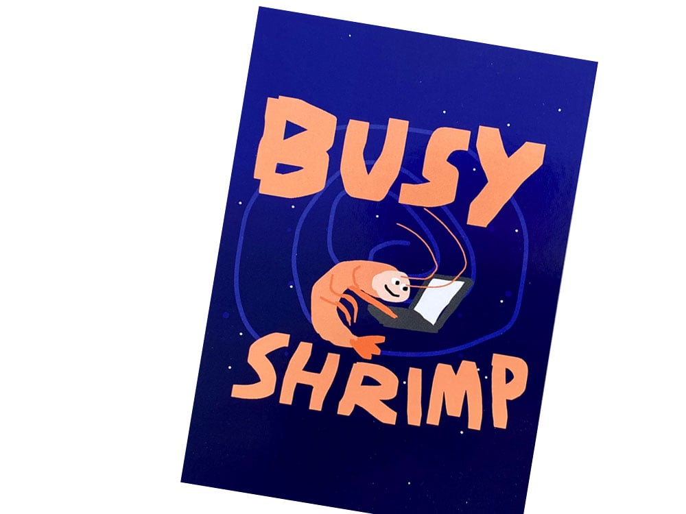 Image of POSTKARTE Busy Shrimp