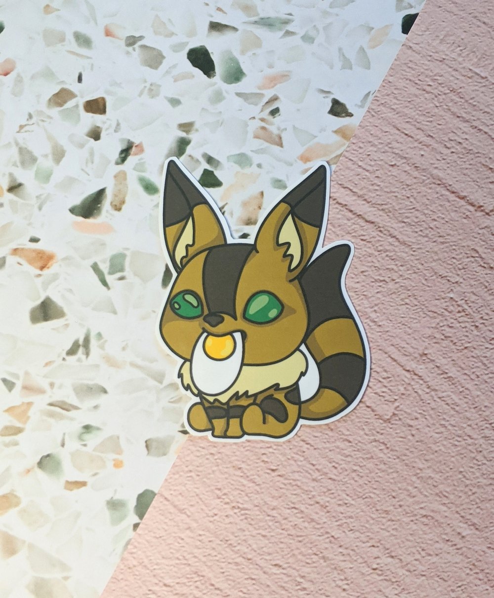 Image of Tito (Fox and Egg) Vinyl Sticker