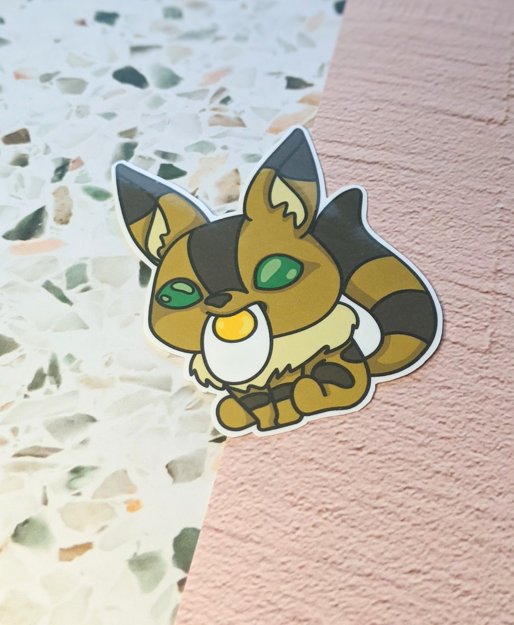 Image of Tito (Fox and Egg) Vinyl Sticker