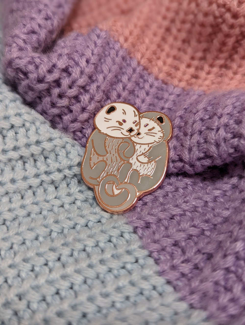 Image of Demisexual Otters Enamel Pin