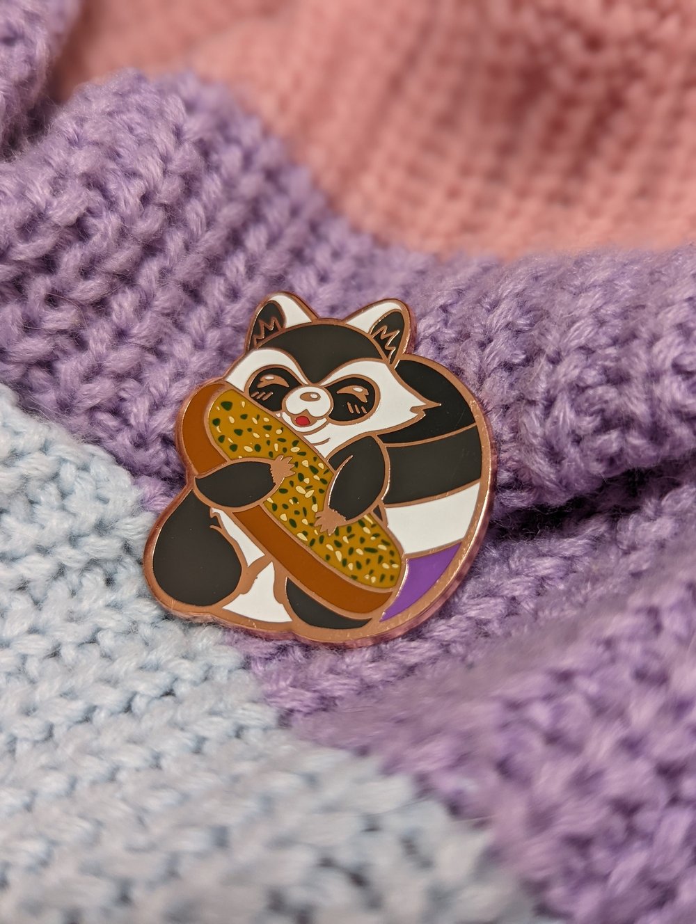 Image of Asexual Raccoon Enamel Pin