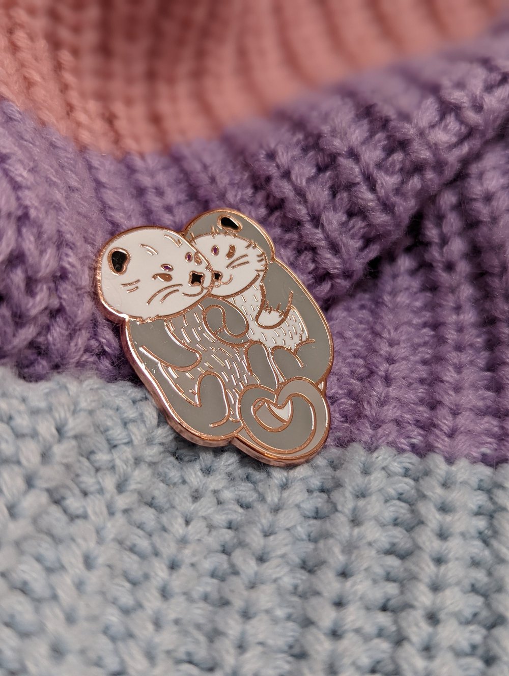 Image of Demisexual Otters Enamel Pin