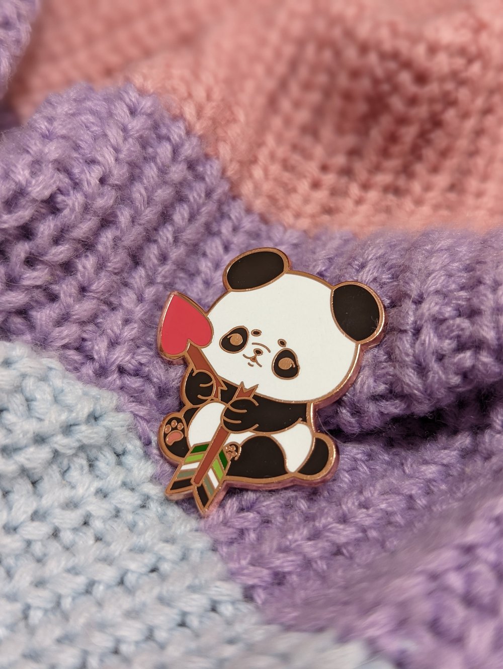 Image of Aromantic Panda Enamel Pin