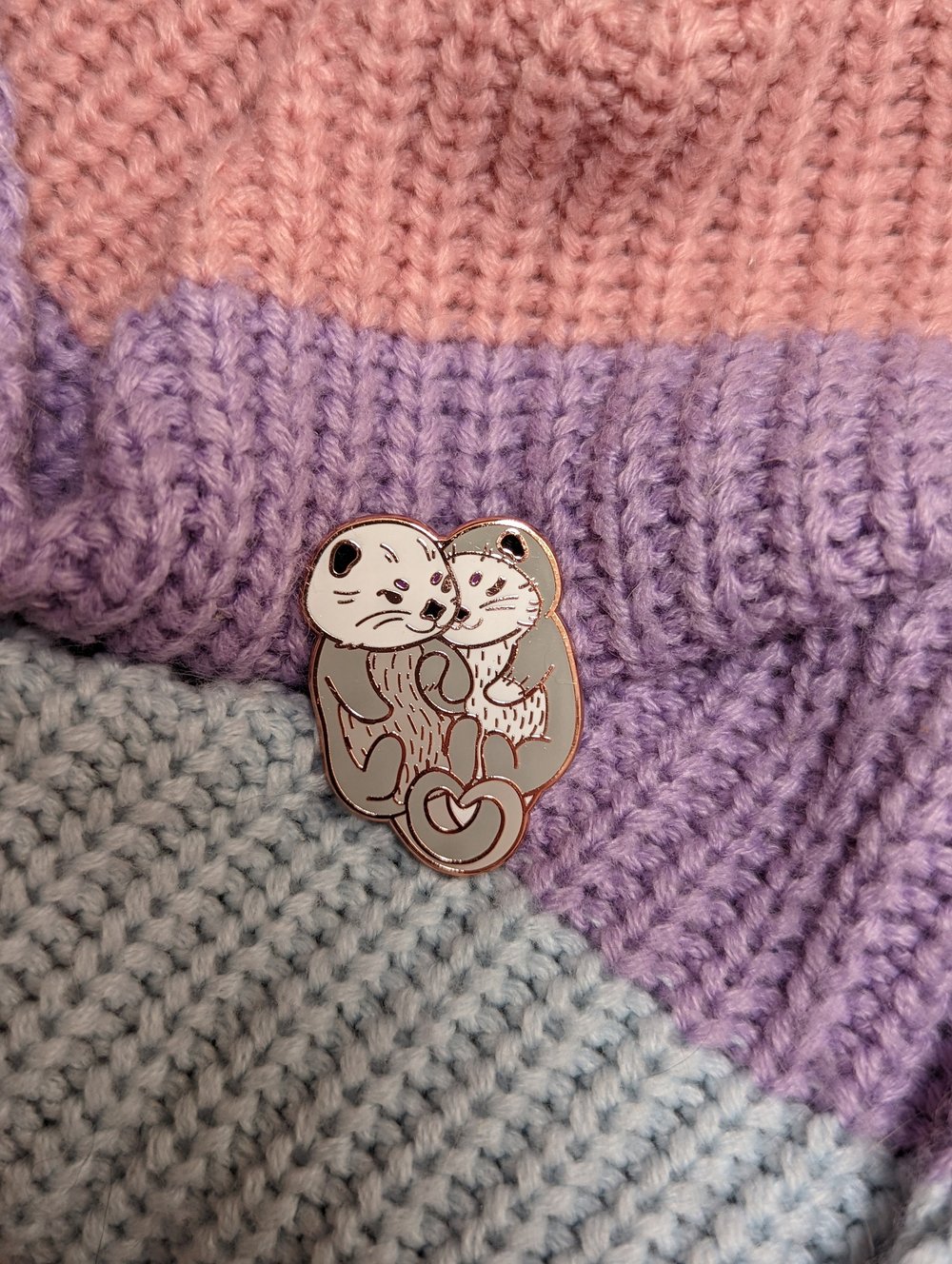 Image of Demisexual Otters Enamel Pin