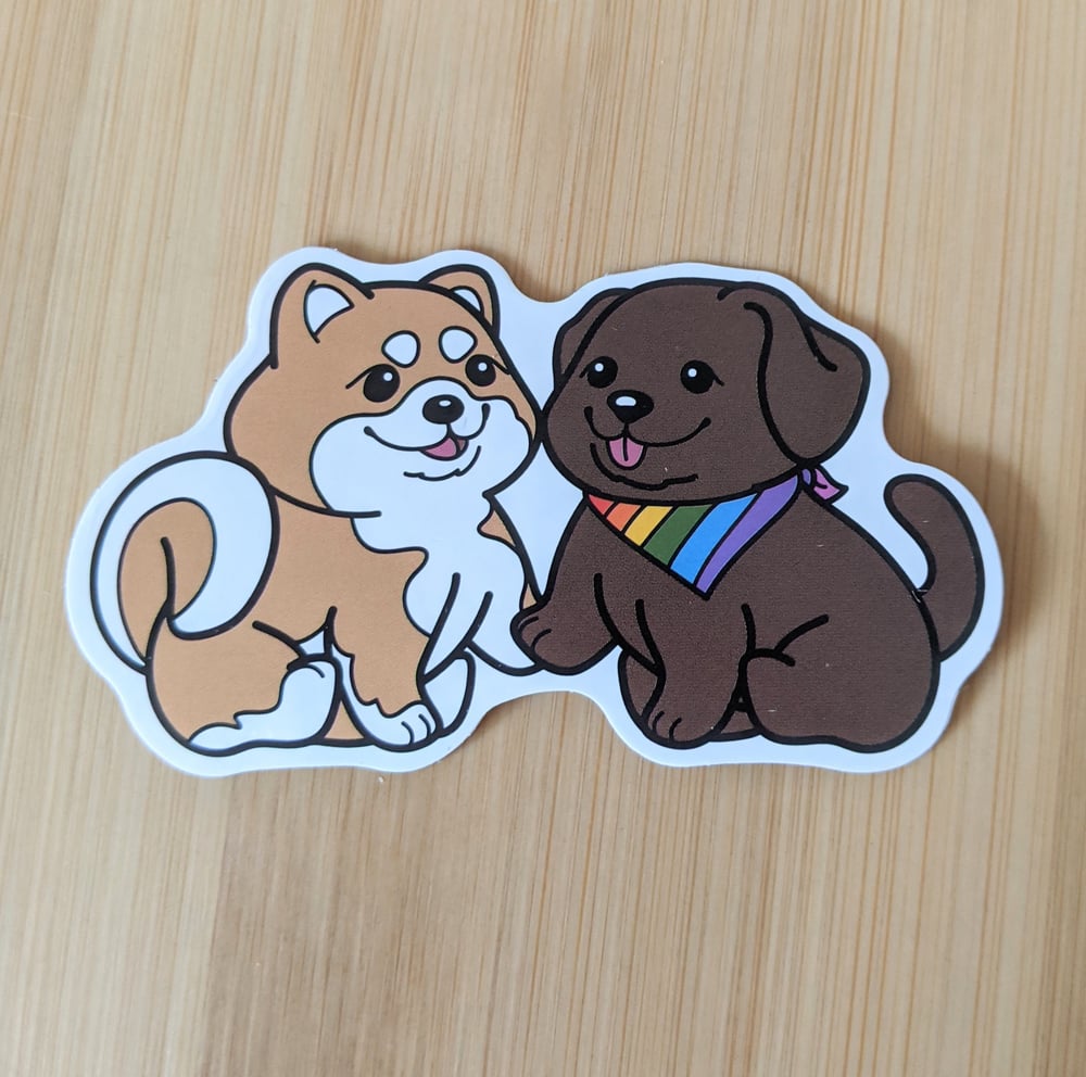 Image of Pride Puppies LGBTQIA+ Pride Vinyl Sticker