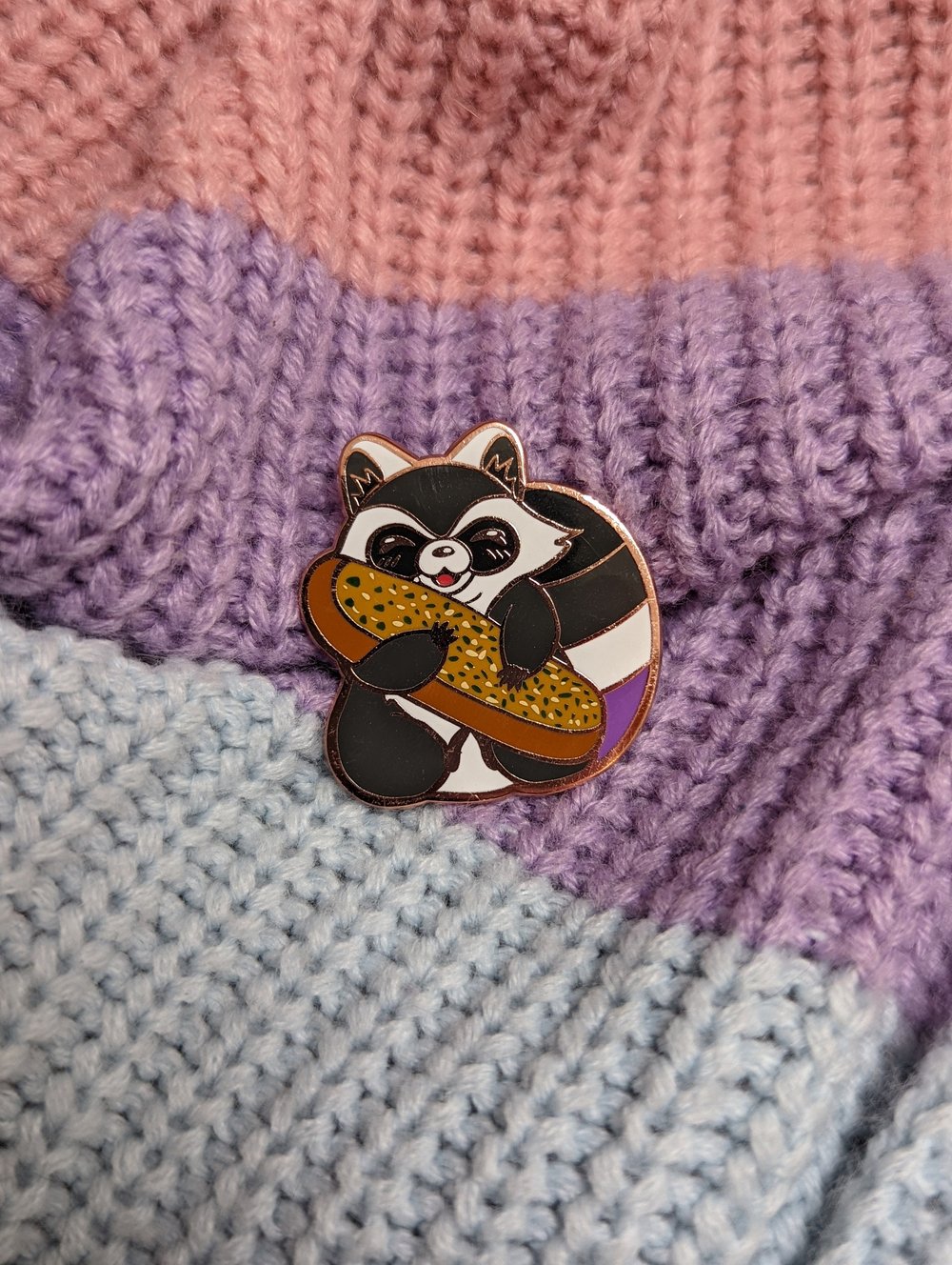 Image of Asexual Raccoon Enamel Pin