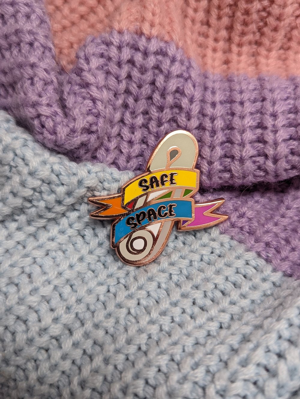 Image of Safe Space Enamel Pin