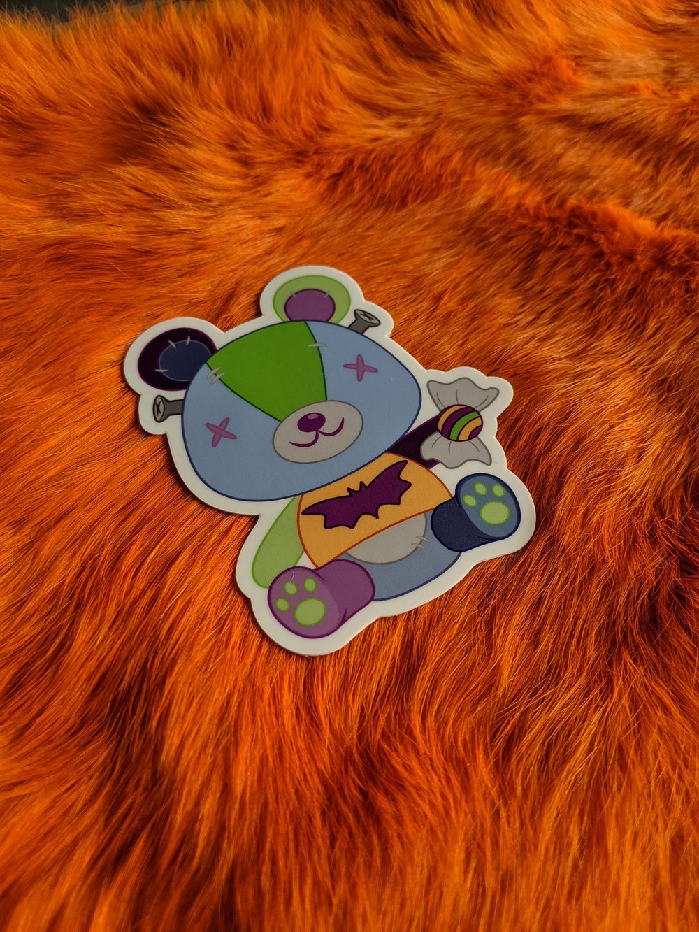 Image of Stitches Frankenstein Halloween Vinyl Sticker