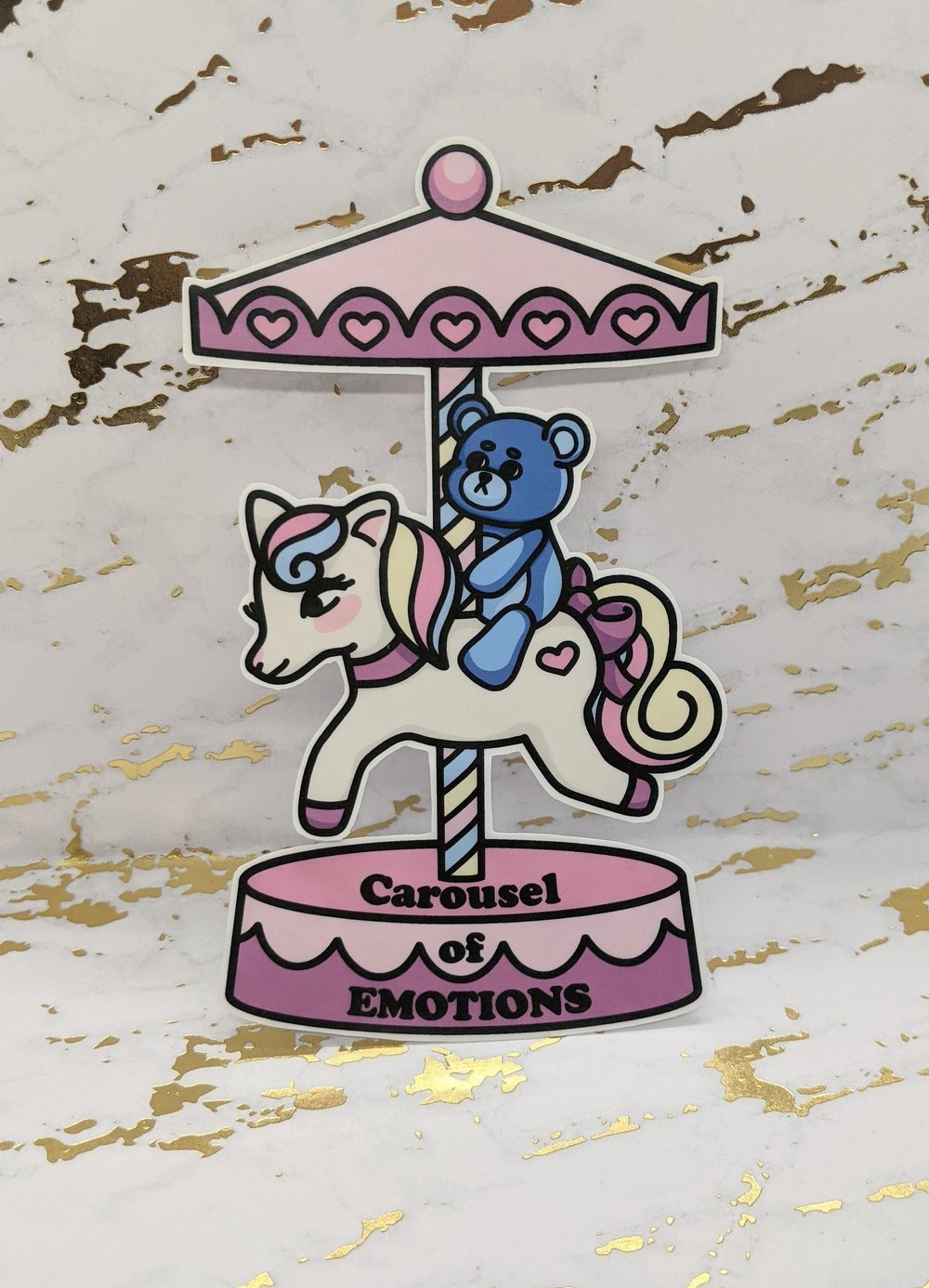 Image of Carousel of Emotions Bear Vinyl Sticker