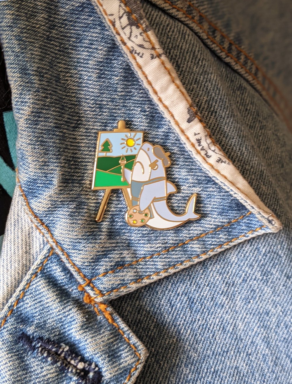 Image of Artist Shark Enamel Pin