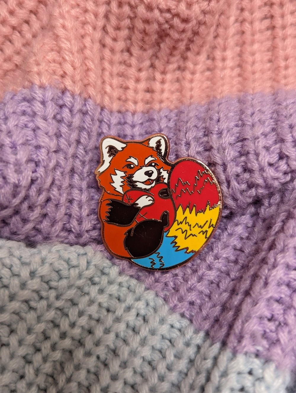 Image of Pansexual Red Panda Enamel Pin