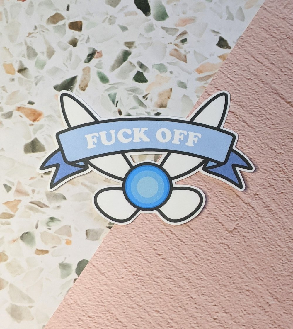 Image of Fuck Off Fairy Vinyl Sticker