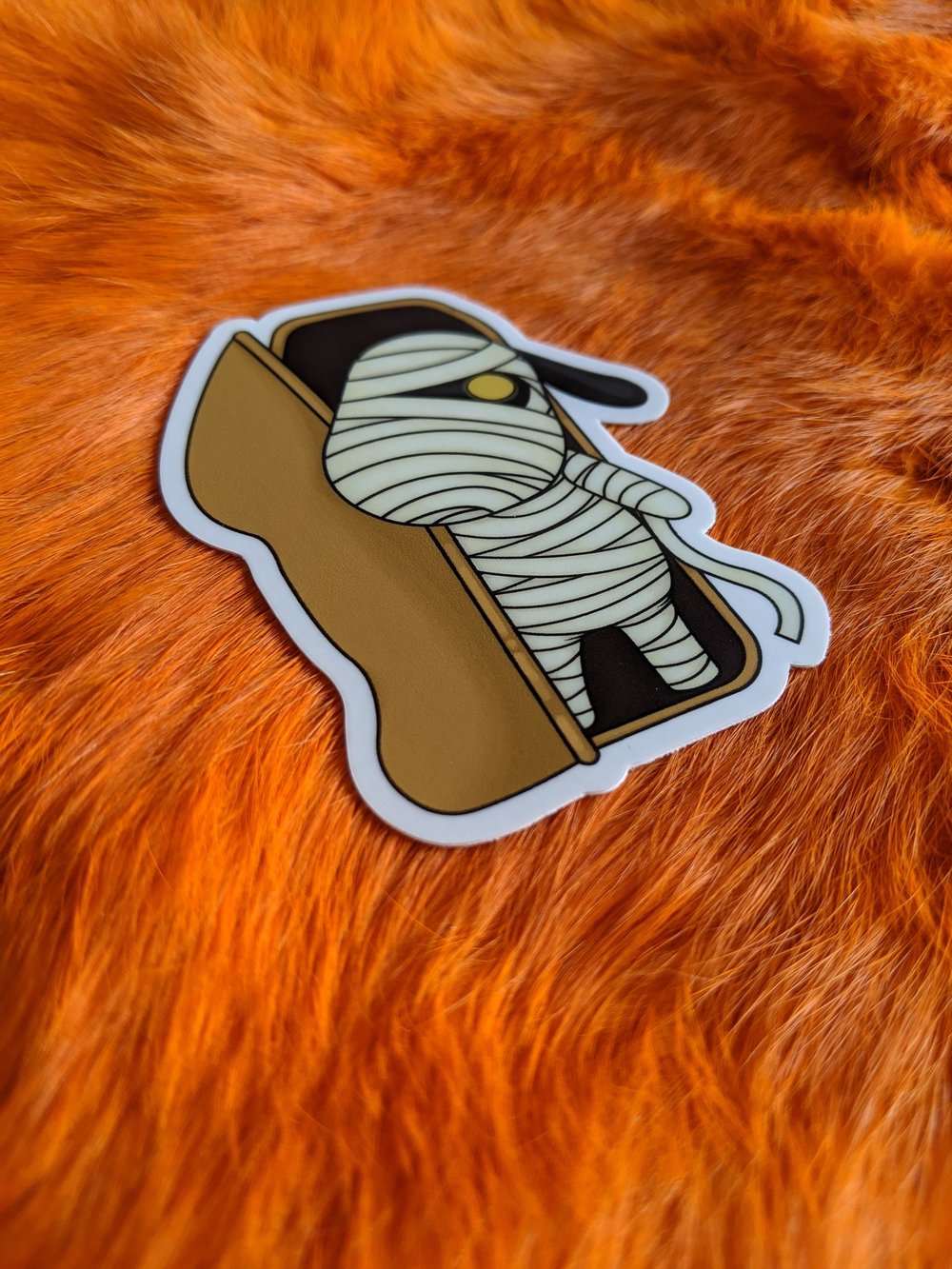 Image of Lucky the Dog Halloween Vinyl Sticker