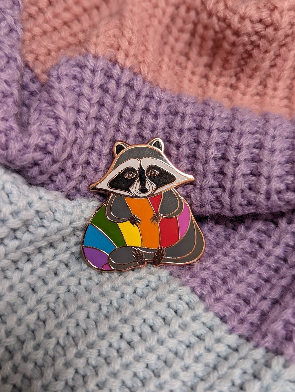 Image of Pride Raccoon Enamel Pin