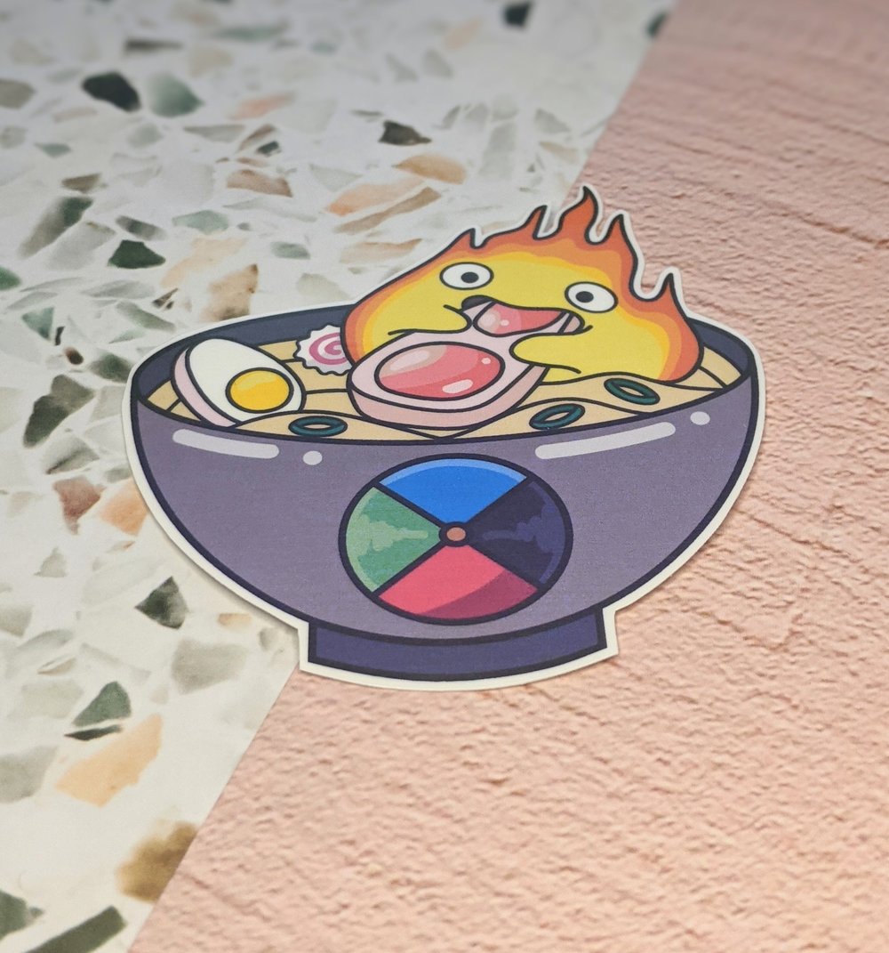 Image of Flame Pork Ramen Vinyl Sticker