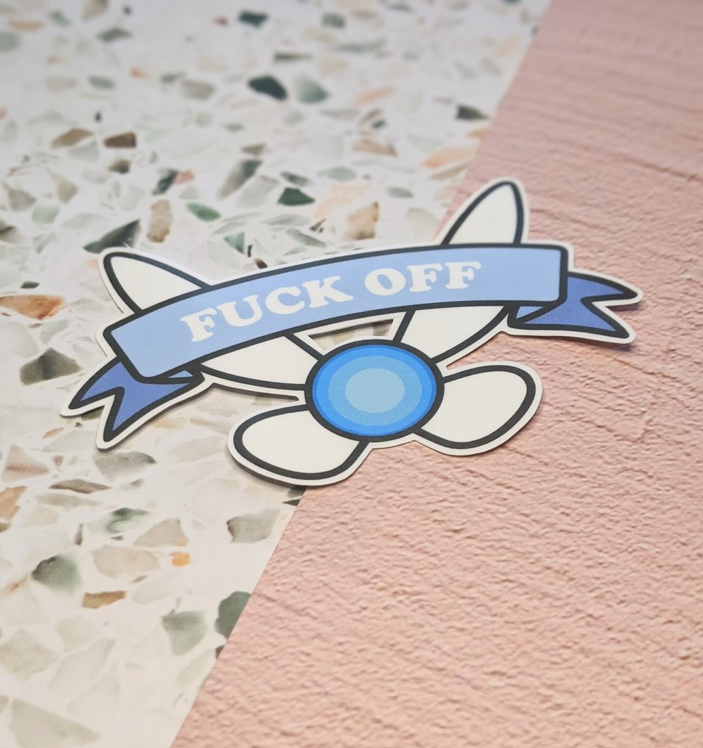 Image of Fuck Off Fairy Vinyl Sticker