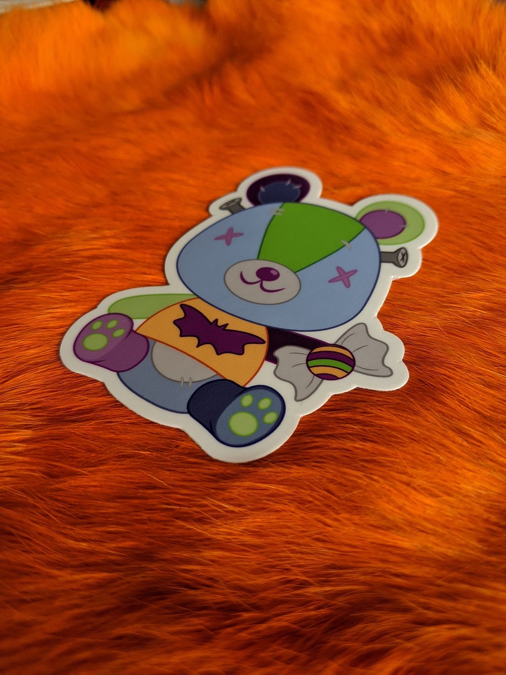 Image of Stitches Frankenstein Halloween Vinyl Sticker