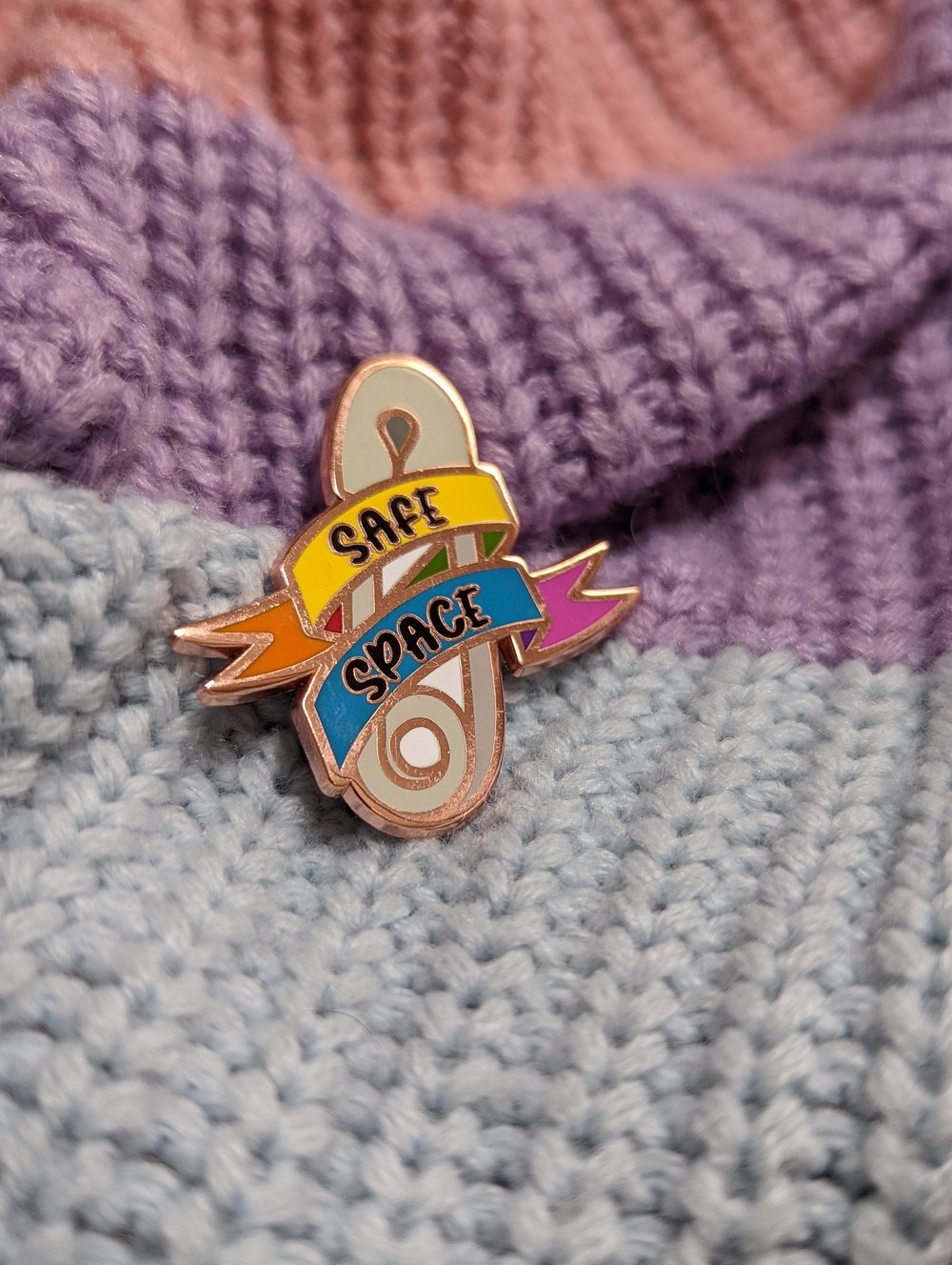 Image of Safe Space Enamel Pin