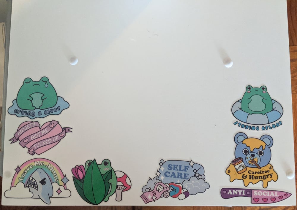 Image of Not Okay Blue Bear Vinyl Sticker