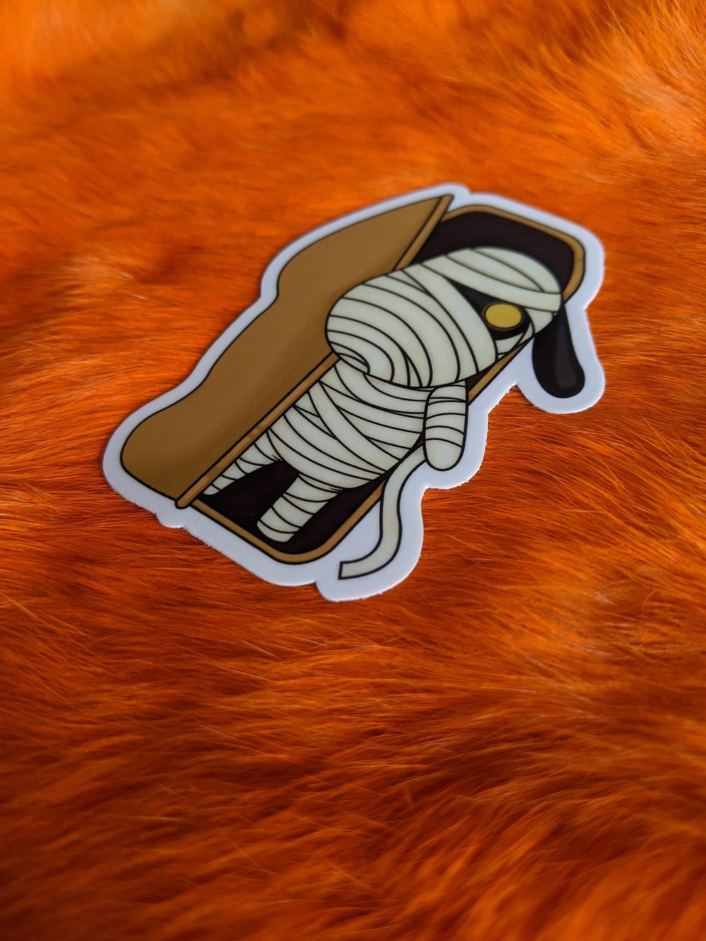 Image of Lucky the Dog Halloween Vinyl Sticker