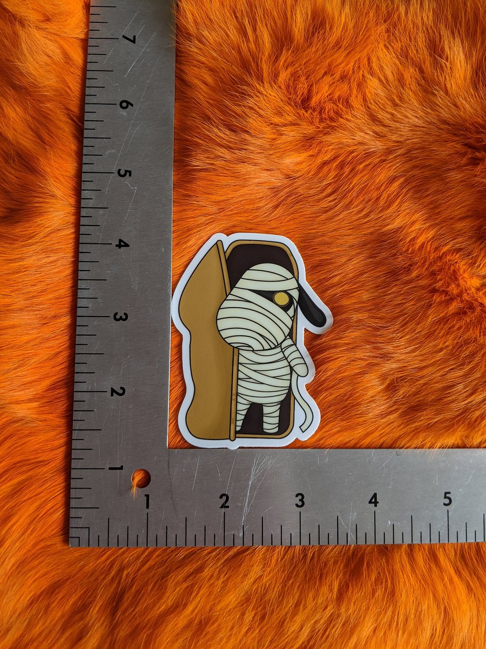 Image of Lucky the Dog Halloween Vinyl Sticker