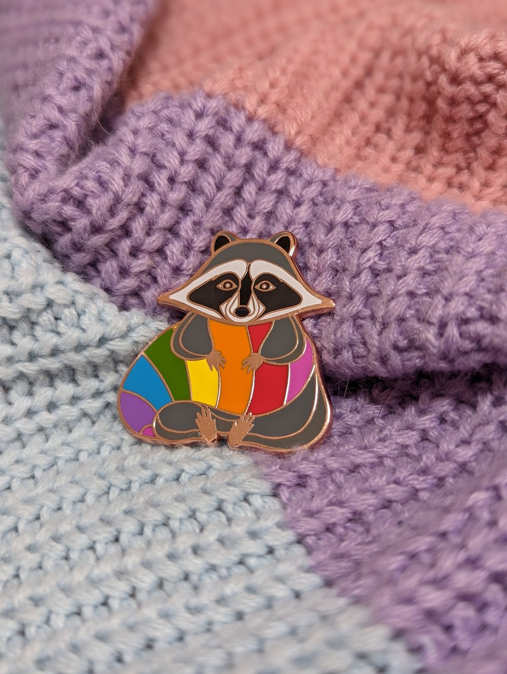 Image of Pride Raccoon Enamel Pin