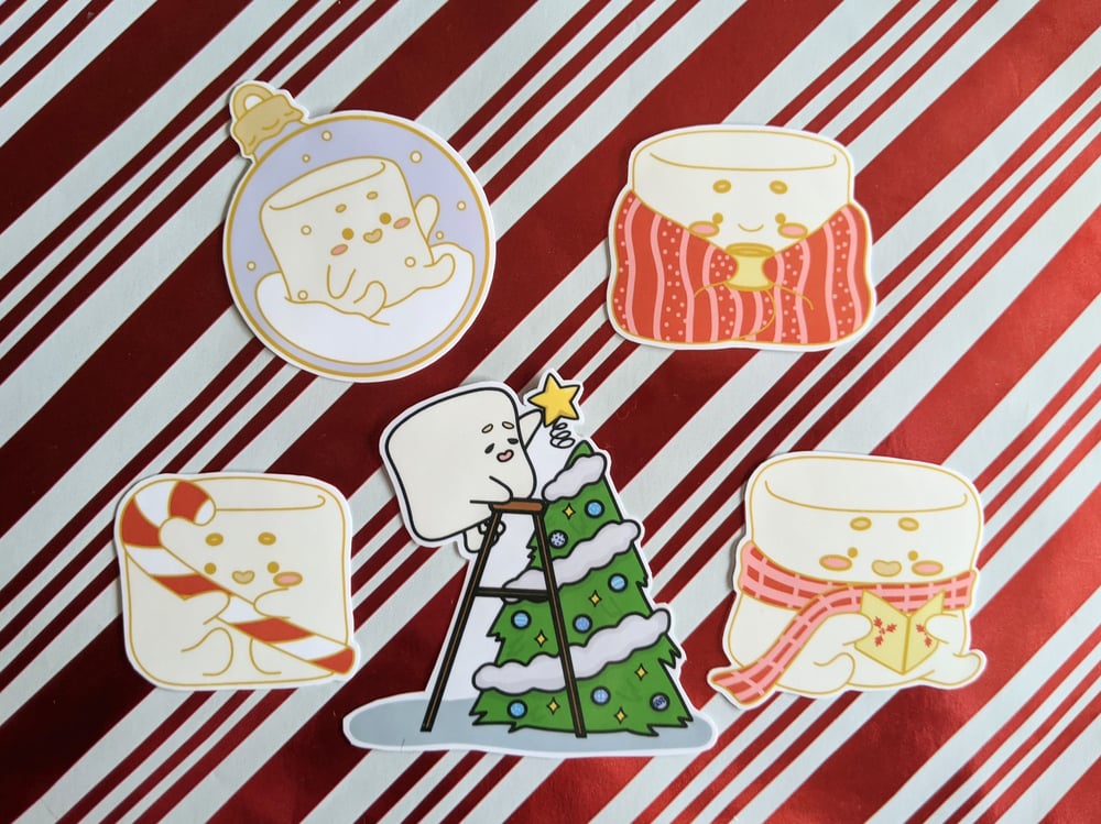Image of Marshmallow Holiday Stickers