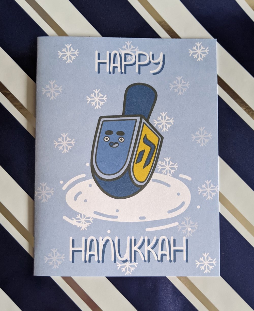 Image of Dreidel Hanukkah Postcard