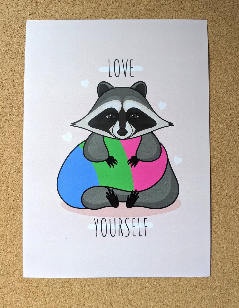 Image of LGBTQ Flag Raccoon Art Print