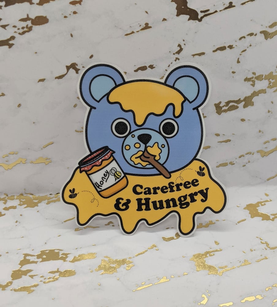 Image of Carefree & Hungry Bear Vinyl Sticker