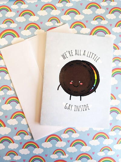 Image of We're All a Little Gay Inside Greeting Card