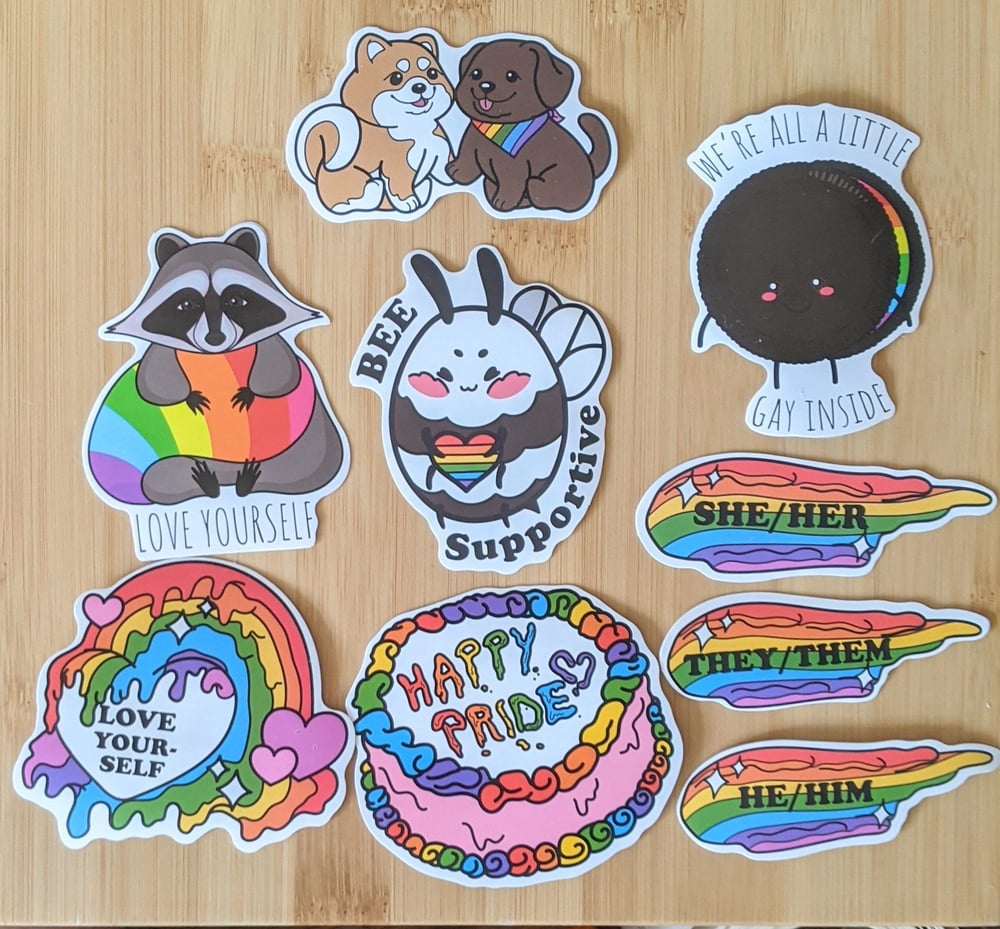 Image of LGBTQIA+ Pride Sticker Pack