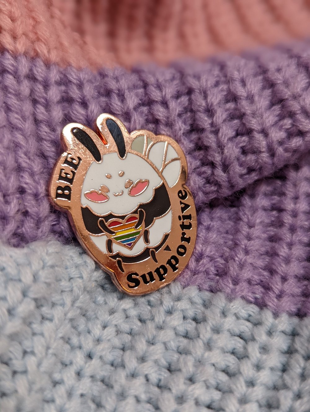 Image of Bee Supportive Enamel Pin