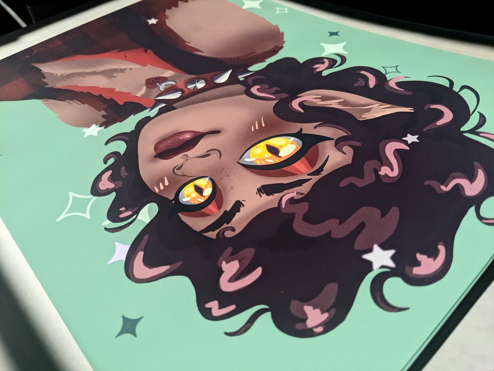 Image of Cute Werewolf Girl Print