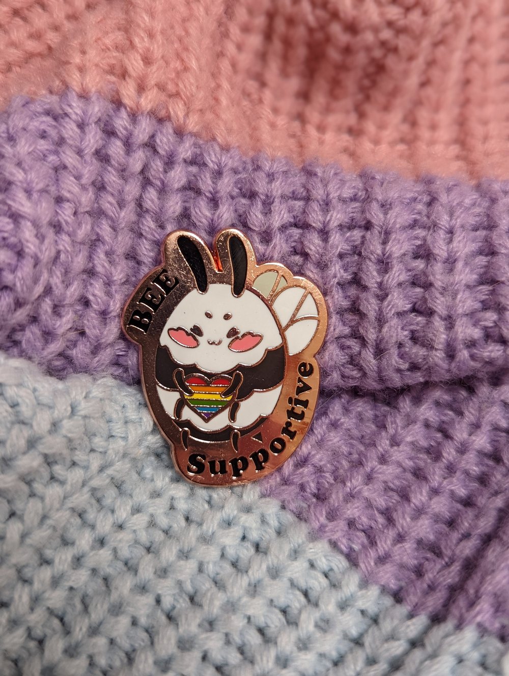Image of Bee Supportive Enamel Pin