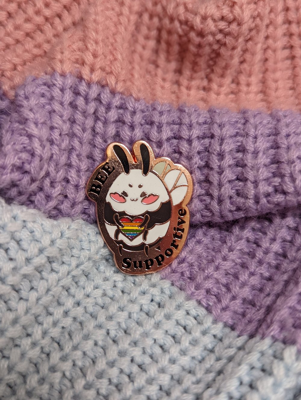 Image of Bee Supportive Enamel Pin