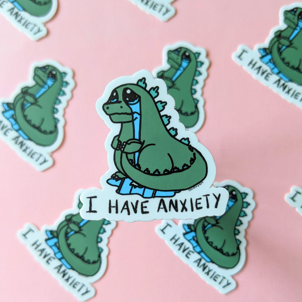 Image of Anxious Godzilla sticker