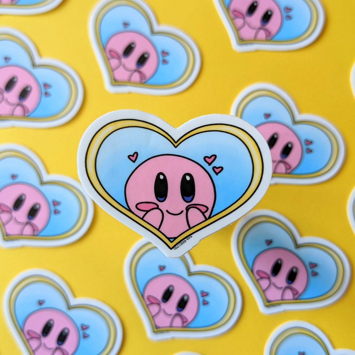 Kirby Heart Sticker Calicozy Art
