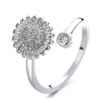 Anti Anxiety Rotate Freely Spinner Fidget Anti Stress Adjustable Ring