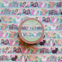 Image 1 of Floral Cats Washi Tape