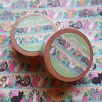 Image 3 of Floral Cats Washi Tape