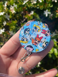 Image 3 of Fighter Girl Resin Badge Reel - Pick Your Color!