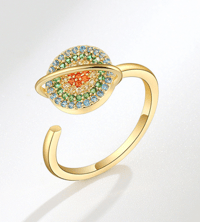 Anti Anxiety Spinner Anti Stress Planet Fidget Ring Adjustable Fashion Gift