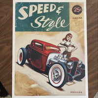 Speed & Style rare litho print 