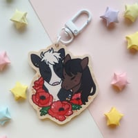 Image 3 of Haru & Rin Wooden Charm