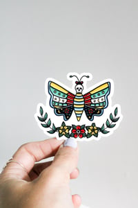 Death Moth Floral Sticker