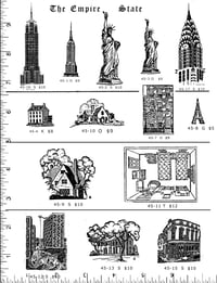 Statue of Liberty/Empire State Building/Chrysler Rubber Stamps P45