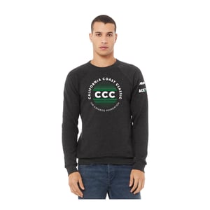 Image of CCC Happy Camper Sweatshirt - Unisex in Dark Heather Grey